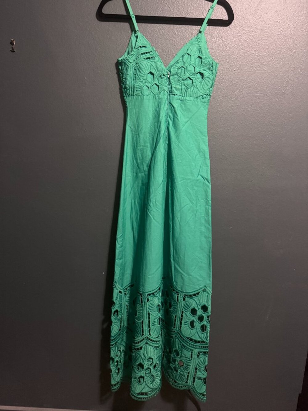 Eyelet Embroidered V-Neck Maxi Dress - Picture 2 of 3